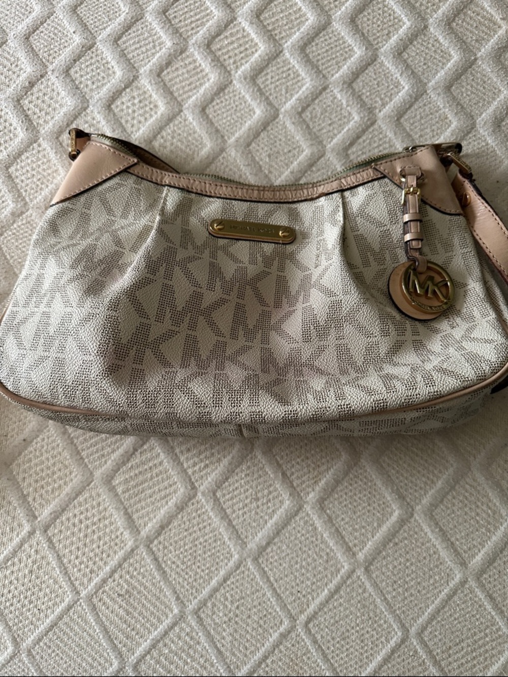 Michael Kors Shoulder Bag Signature MK Tan.